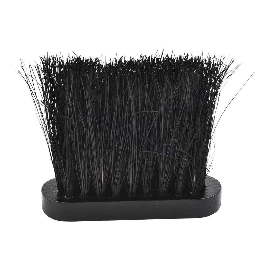 Wooden Handle Fireplace Fire Hearth Fireside Brush, Round Shape Brush Head, Thoroughly Clean Your Fireplace with Ease