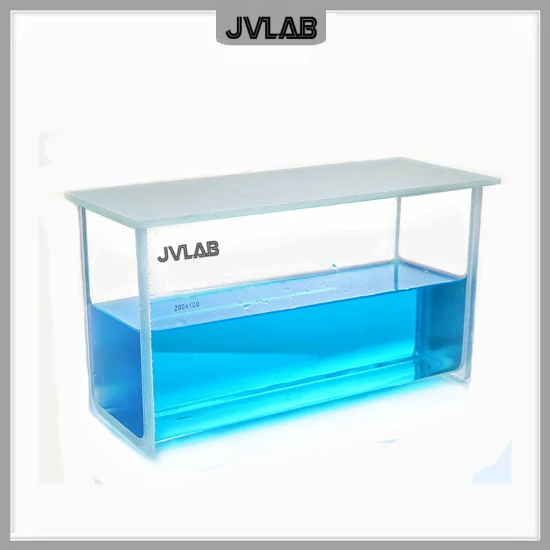 TLC Developing Tank Lab Single Developing Chamber Heavy-duty Molded Solvent Glass Staining Chamber Dimension (L*H) 200*100mm