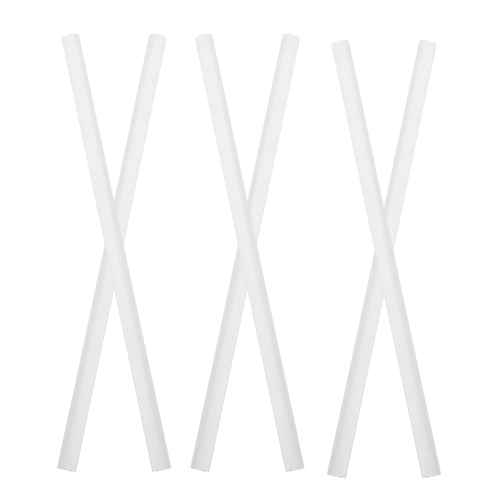 

6pcs White Chalk Pencil For Glass Ceramic Bright Core Marking Pencil For Sewing Fabric Woodworking Craft Multipurpose Writing