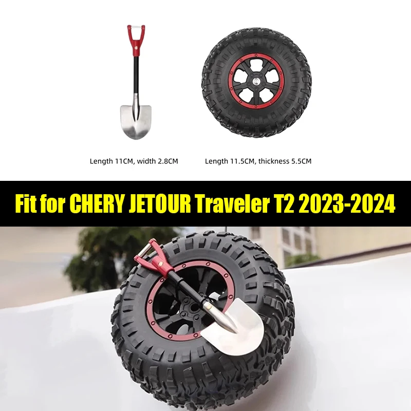 Trunk Small Tire Trim Parts Suitable for CHERY Jetour Traveller T2 2023 2024 Mini Tire Decorative Body Three-dimensional Sticker