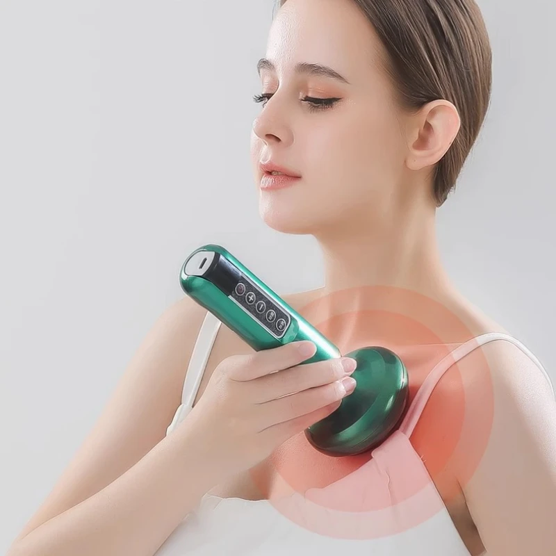 Умное электрическое скребковое устройство для банок, безболезненная детоксикационная терапия с технологией нагрева красного камня Bian, биомикротоковый