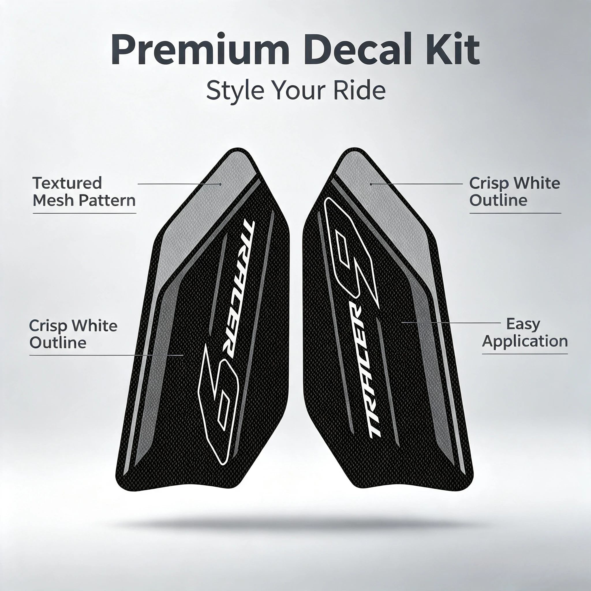Motorcycle Side Tank Pad Protection Knee Grip Mat for YAMAHA Tracer 9 GT + 2025-2026
