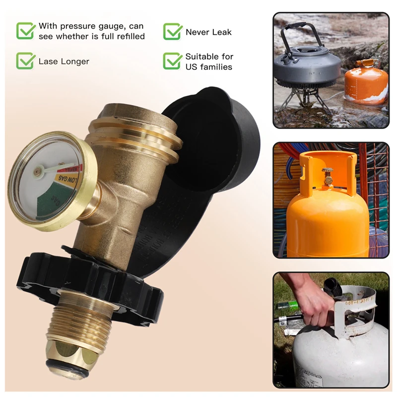 High Low Gas Pressure Gauge Level Indicator Pol Propane Lpg Bottle Cylinde Outdoor Gas Tank Adapter