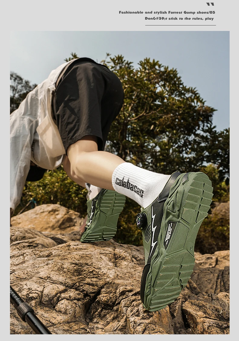 Herren Koreanische Lässige Atmungsaktive Freizeitschuhe Sommer Weichsohlige Rutschfeste Jugend-Halbslipper mit Drehbaren Schnürsenkeln Sport-Trendschuhe – Detail 14