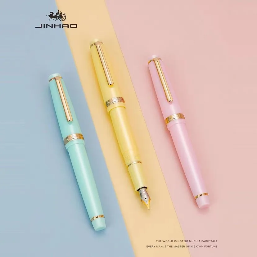 Jinhao 82 Fountain Pen New Color Acrylic Luxury Elegant Pens EF/F/M/Bent Fine Nib Stationery Writing Office School Supplies