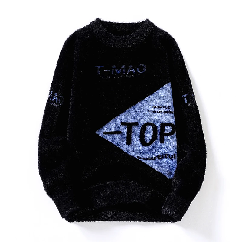 

Fashion Sweater For Mens Pullover O-Neck Slim Fit Jumpers Knitwear Warm Winter Korean Style Casual Mens Clothes Jumper