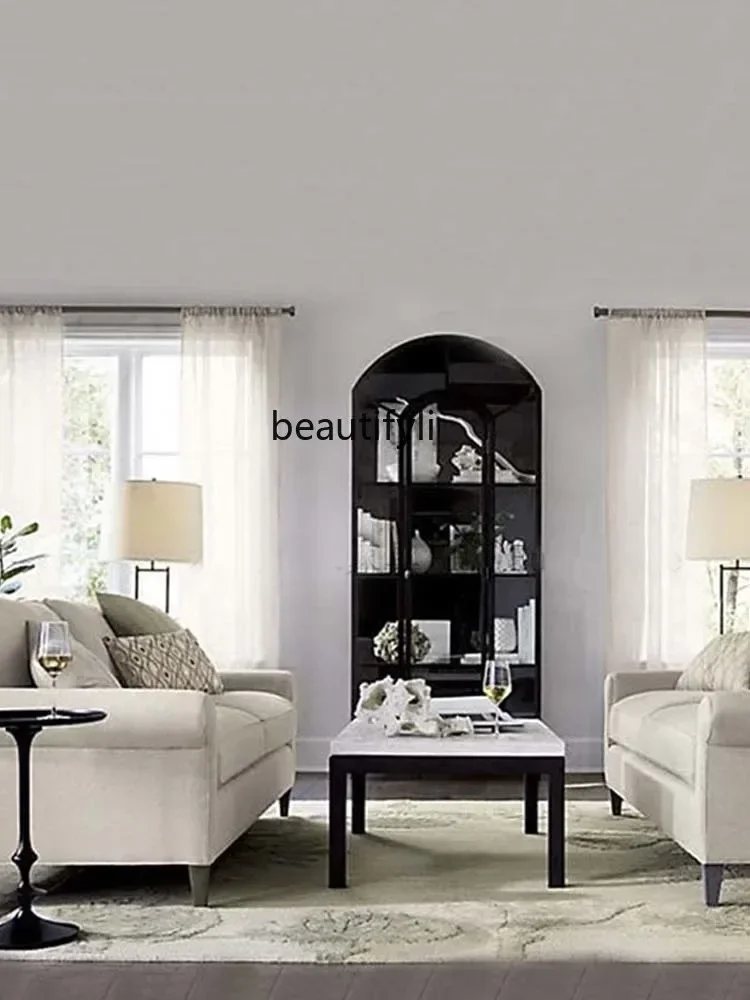 178 미국식 원목 유리 와인 캐비닛 사이드보드 캐비닛 완벽한 수납 전시 캐비닛 라이트 럭셔리 벽 책장