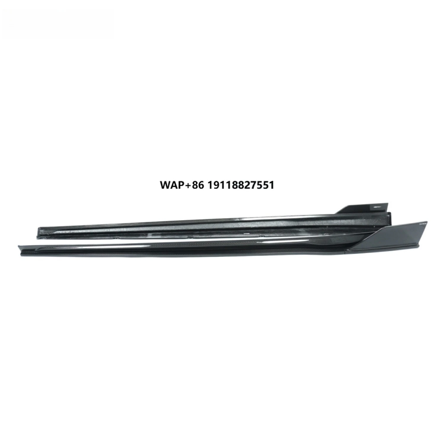 Perfect Fitment Dry Carbon Fiber Car Bumper Side Skirt for  M8 F91 F92 Coupe PT Extended Side Skirt Rocker Panels