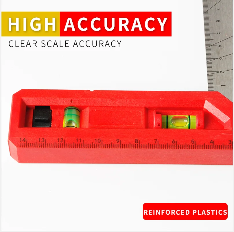 90 Degree Turn triangle and right angle corner ruler 200mm 300mm 400mm Plastic handle For Woodworking Measuring Tools