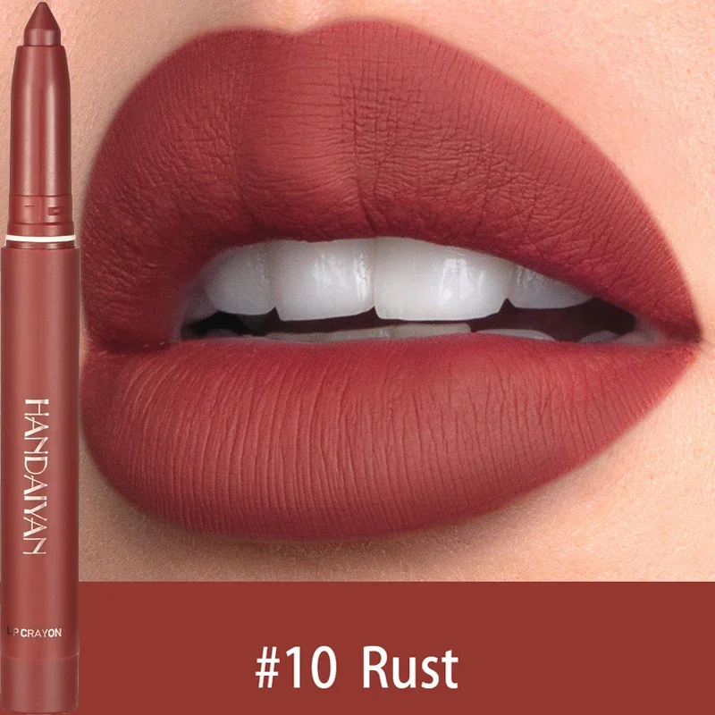 1PC Matte Nude Lipliner 6 Colors Waterproof Long Lasting Lipstick Pencil Contour Makeup Lipstick Lips Tint Make Up Comestic Tool