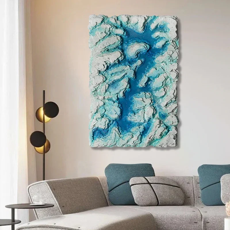 Home Decor Abstract Artwork Large Handmade Acrylic Painting 3D Mixed Media Wall Art