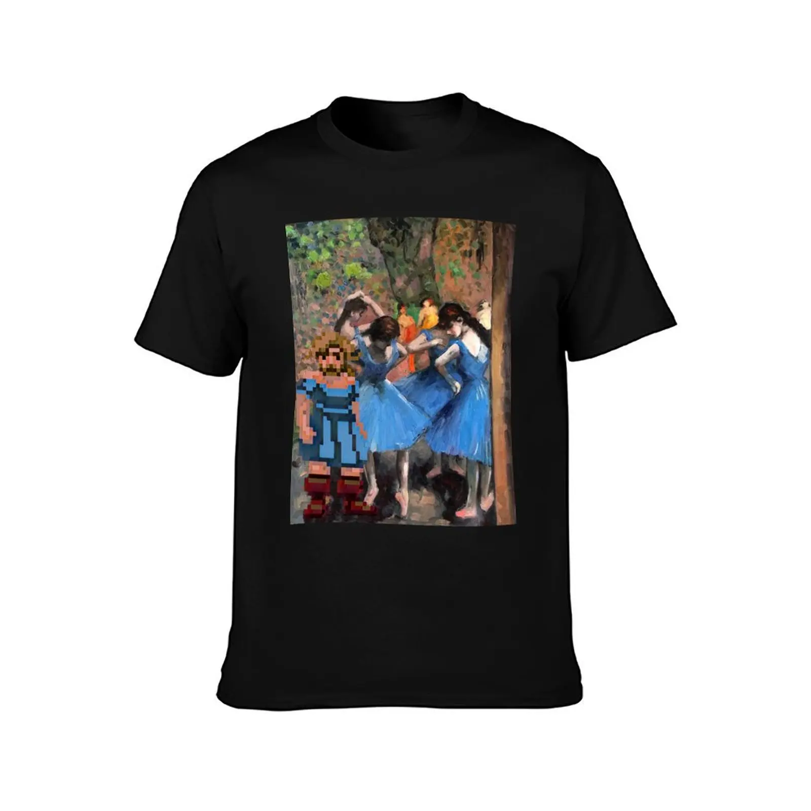 Guybrush dancer in blue (Monkey Island X Degas) - Clothing, gadgets & face masks T-Shirt Work Casual Loose Fit T-Shirt