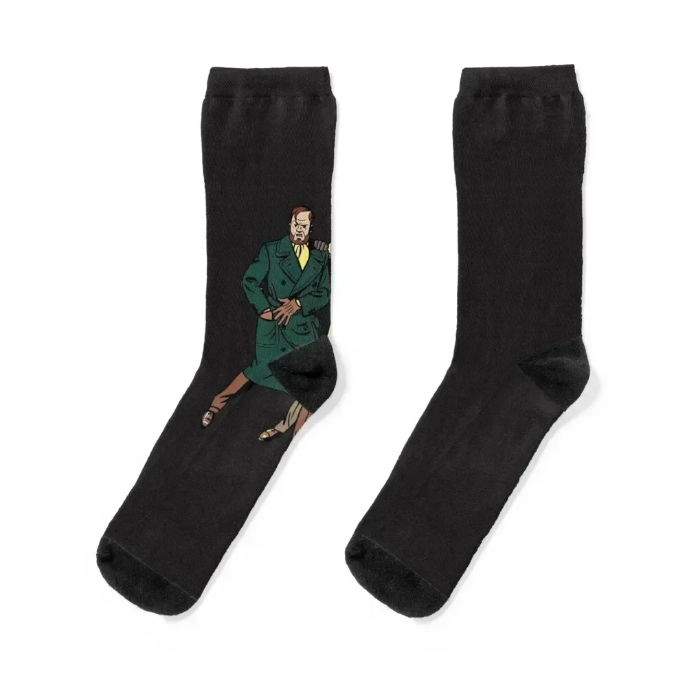 

Blake and Mortimer (From The Yellow M (La marque Jaune) Cover) Classic T-Shirt Socks luxury Designer Man Socks Women's