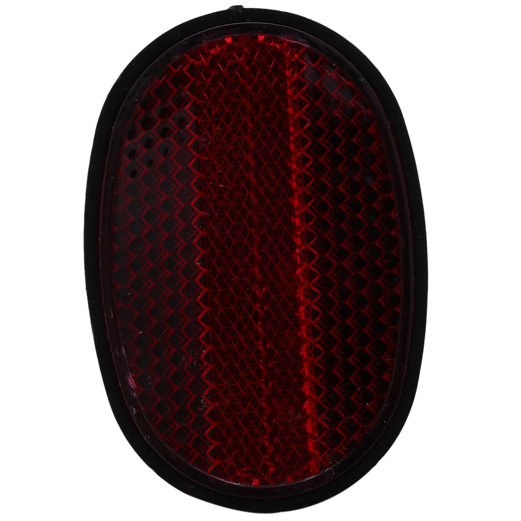 2 Pcs Bicycle Rear Tail Fender Reflector Mudguard Oval Warnning Red Black