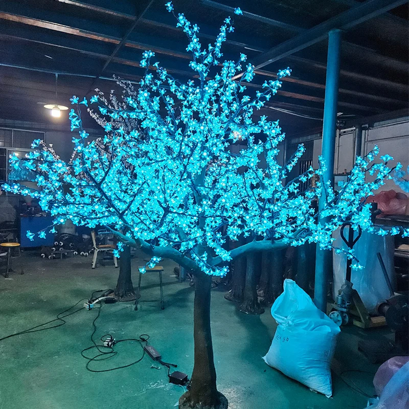 Reliable Price Big Large Artificial Cherry Blossom Tree Light 3D Led Outdoor Motif Lights Christmas Decorations