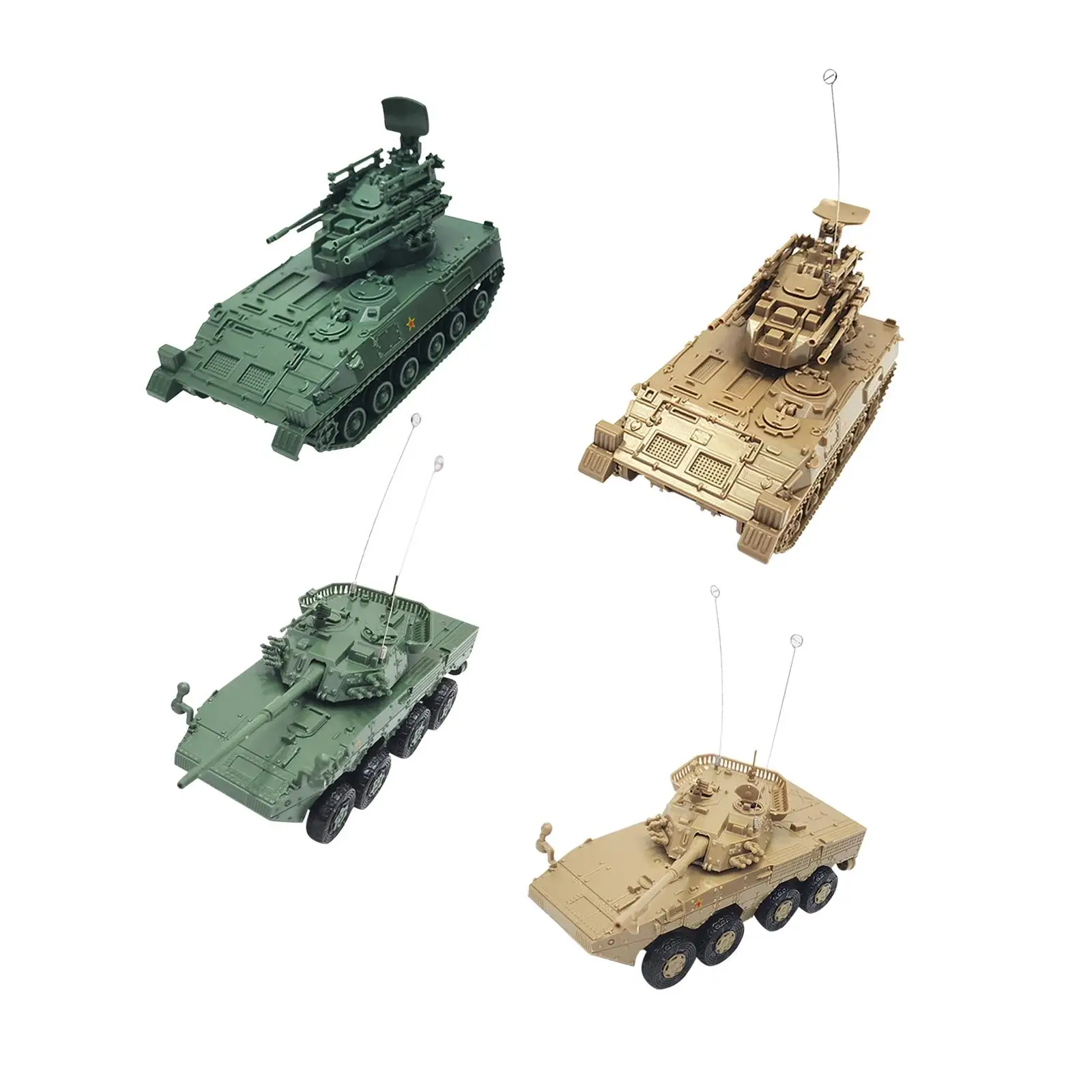 1/72 Scale 4D Tank Model DIY Reconnaissance Vehicles Armored Vehicles for Kids Adults Education Toy Collection Party Favors