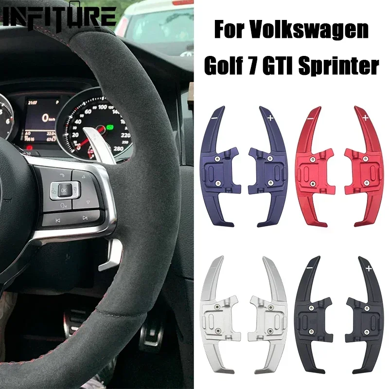 Aluminum Alloy Car Steering Wheel with Extended Shift Paddles For Volkswagen Golf Scirocco Touron X Sagitar Lingdu Weilan Tanyue