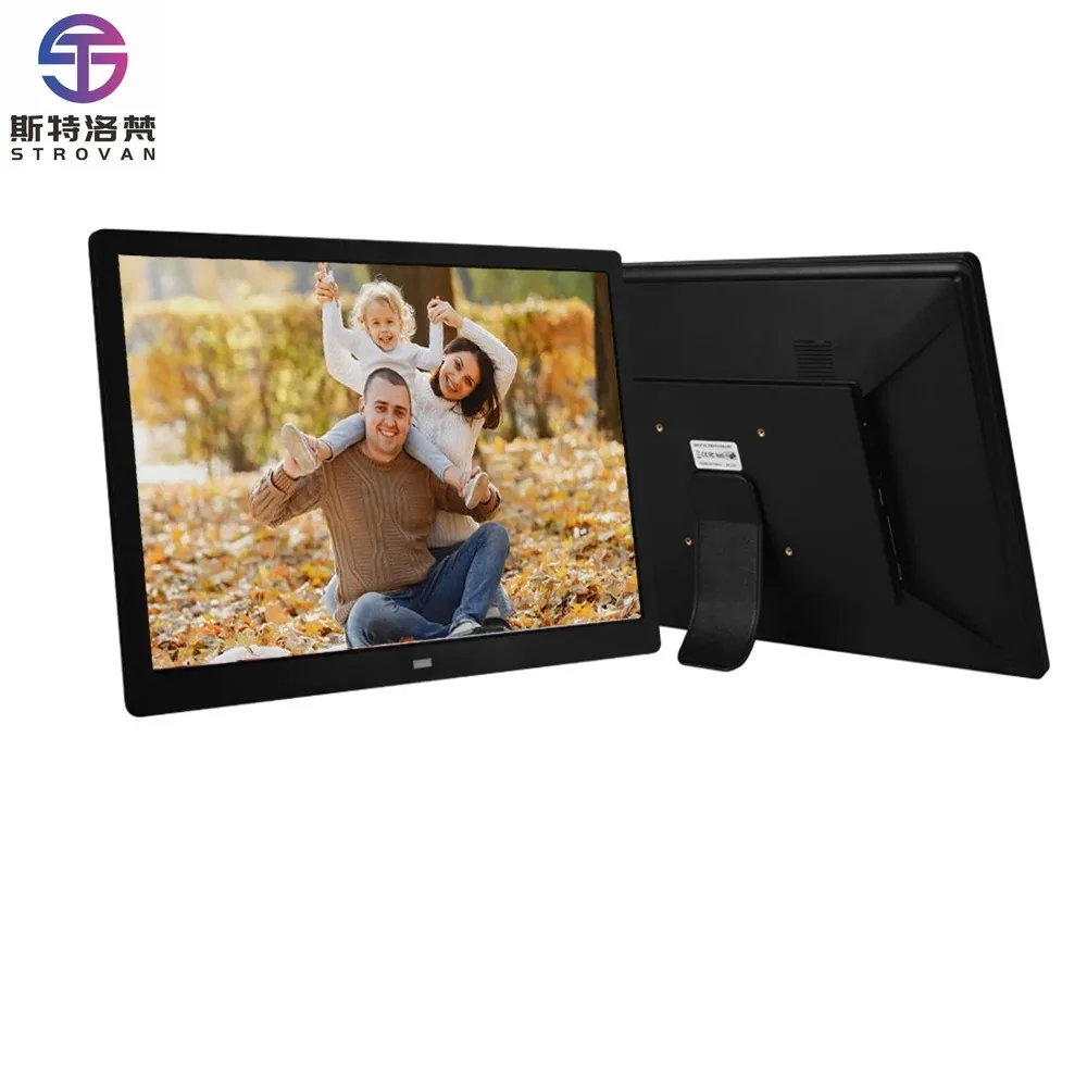 Support USB SD Card Music Video Multi-Slideshow 15 INCH Digital Photo Frame LCD Picture Frames with Remote Control