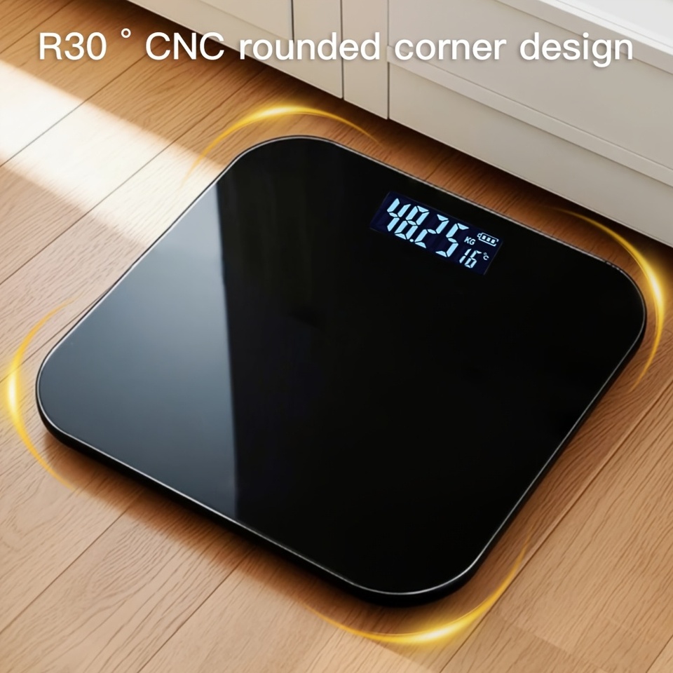  High-Precision Bathroom Scale,Electronic Scale,Accurate,with LED Display And Temperature Reading SwitchableBetween Kg And Pounds 