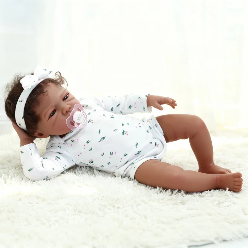 18-Zoll Reborn-Babypuppen - Realistische Neugeborenenpuppe, Weicher Gewichteter Körper, Entzückende Bewegliche Echte Lebensnachbildung - Geschenk für Kinder ab 3 Jahren