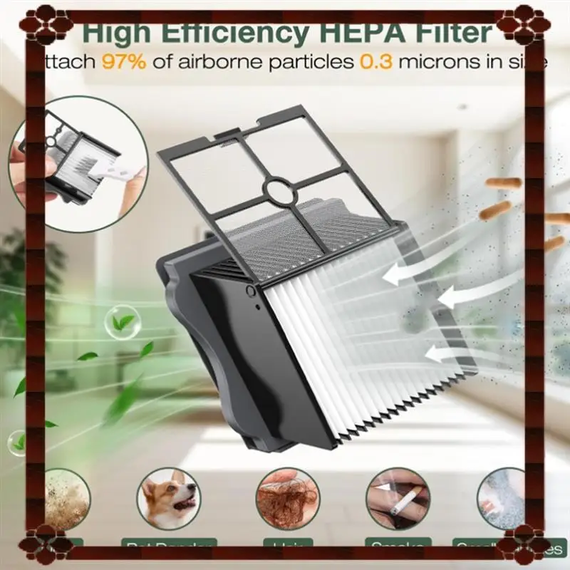 24-часовой валик для доставки и набор фильтров HEPA Беспроводной пылесос 2 щетки валика + 4 вакуумных фильтра HEPA