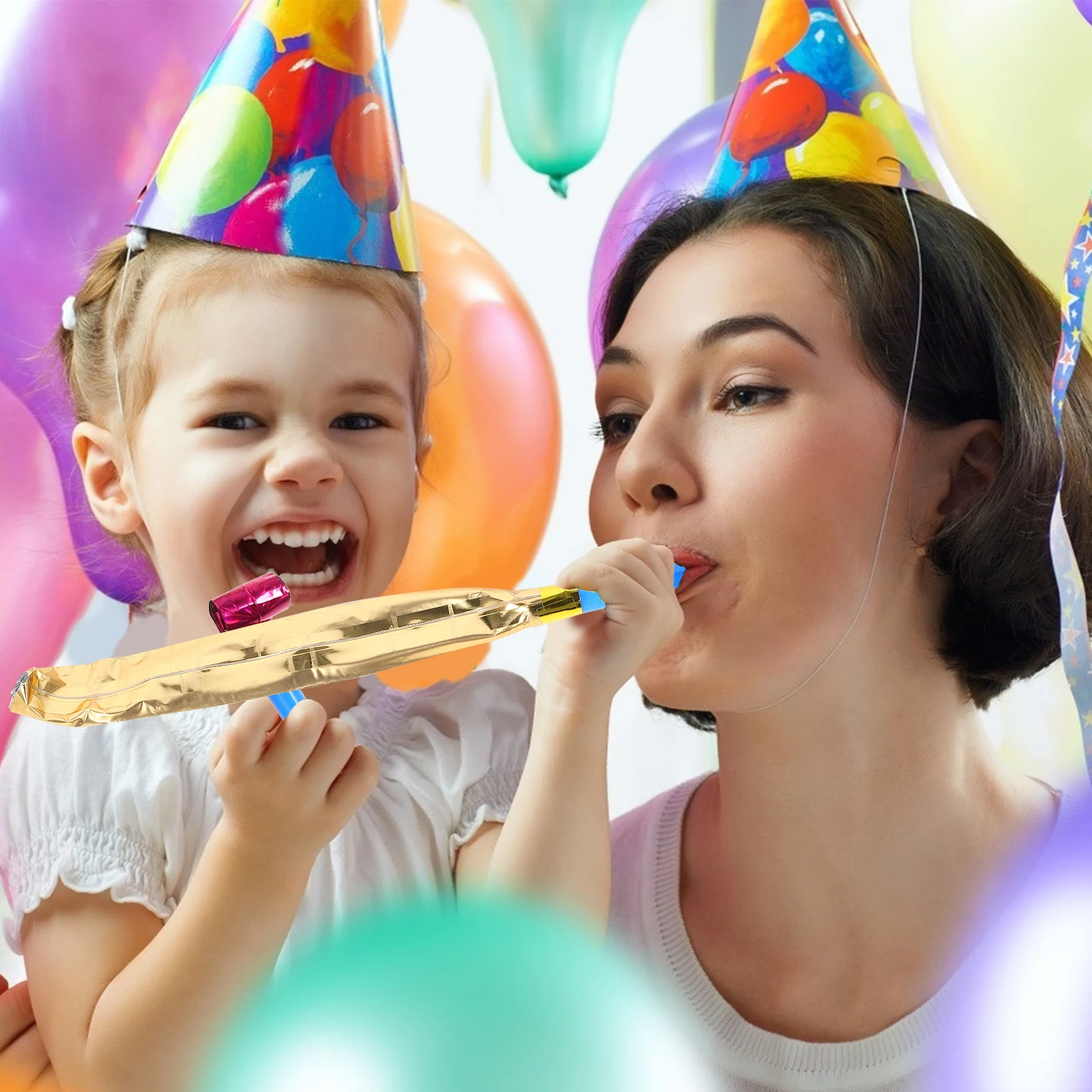 

100Pcs Durable Party Blowers Noisemakers Whistles Joyful Sound Birthday Festivals Supplies Party Blower Blow Horn Noisemakers