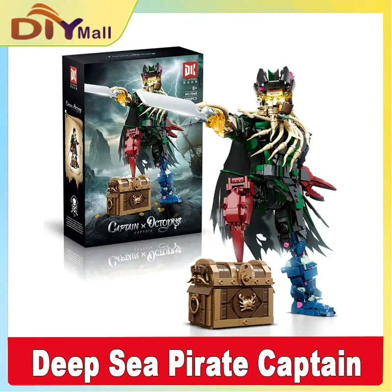 

7068 Pirate Captain MOC Building Set 1750pcs DIY Model Kit Collector’s Display Gift Assembly Bricks for Adults Teens Christmas