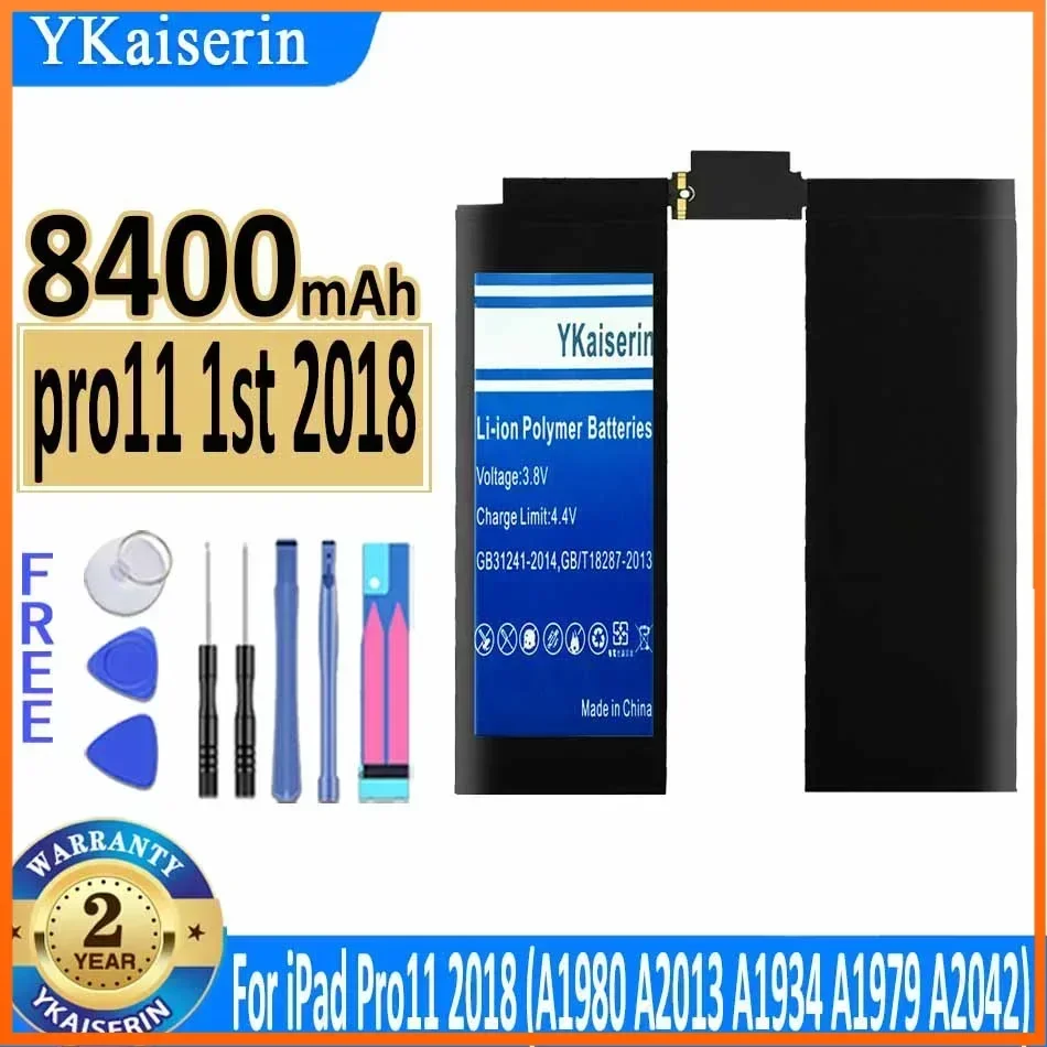 

Сменный аккумулятор YKaiserin для iPad Pro 11 2018 A1980 A2013 A1934 A1979 A2042/2020 A2228 A2230 A2231, 2-й аккумулятор для планшетов