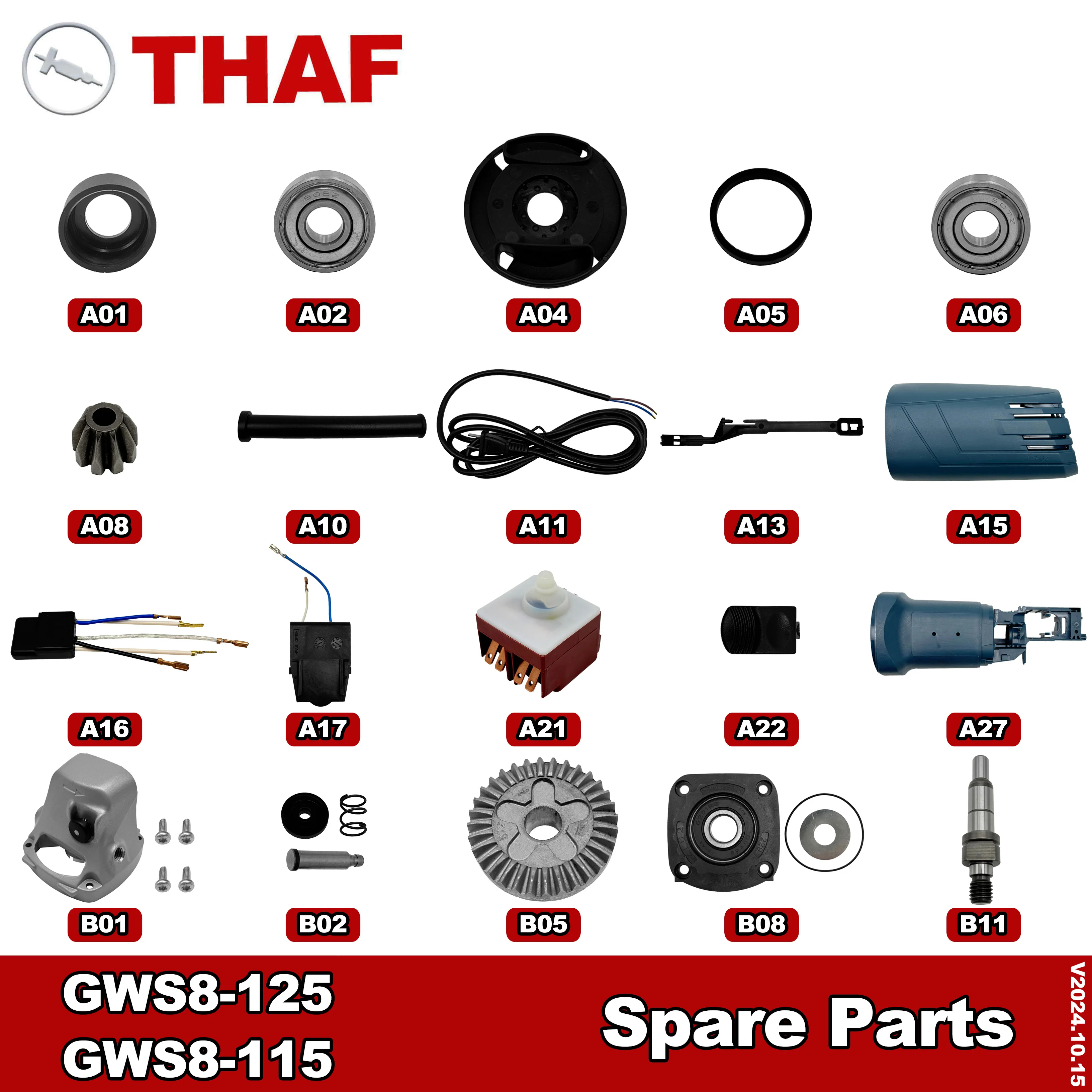 Replacement Spare Parts Power Tool Part Accessories For BOSCH Angle Grinder GWS8-125 GWS8-115 GWS 8-125 GWS 8-115