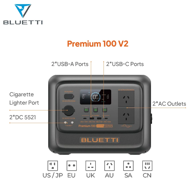 

MSBLUETTI 1000wh Portable Power Station Solar Generator All in One System for Home Emergency Outdoor Camping EU AU US UK Plug