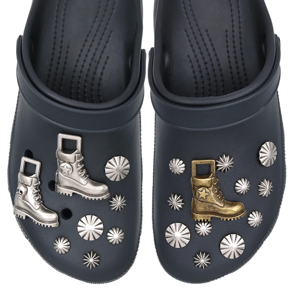 

1pcs Pins De Croc Charms Shoe Decorations Pines Sandalias De Metal Pins Antique Silver Shoe Accessories A-1