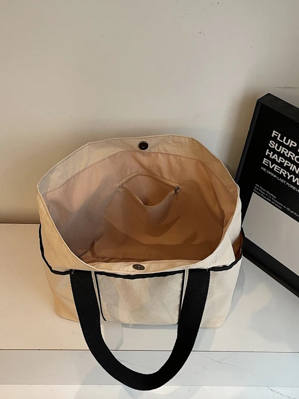 

Легкая большая нейлоновая сумка на одно плечо для женщин, дорожная большая сумка, водонепроницаемая, повседневная, для работы, весна...