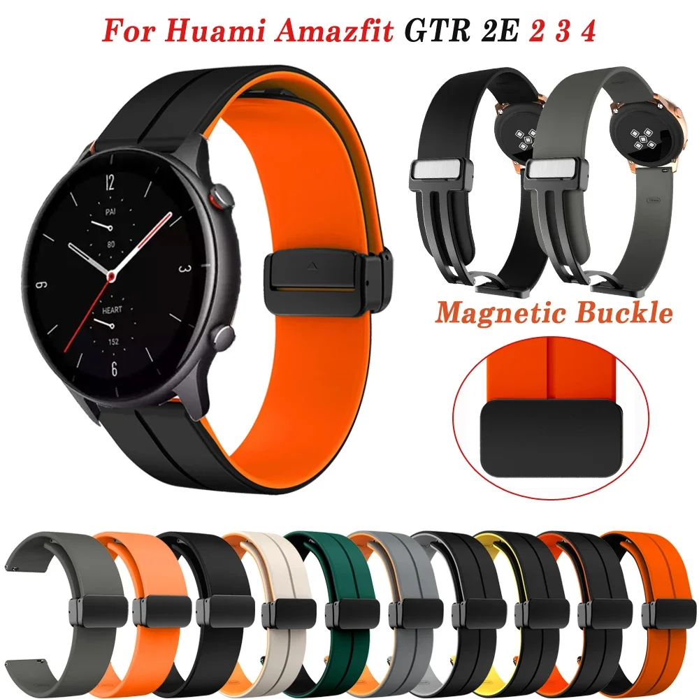 

22mm Silicone Strap for Xiaomi Huami Amazfit GTR 2e GTR 4 3 Pro GTR2e Bracelet Amazfit GTR 47mm Stratos 3 2S Watchband Accessory