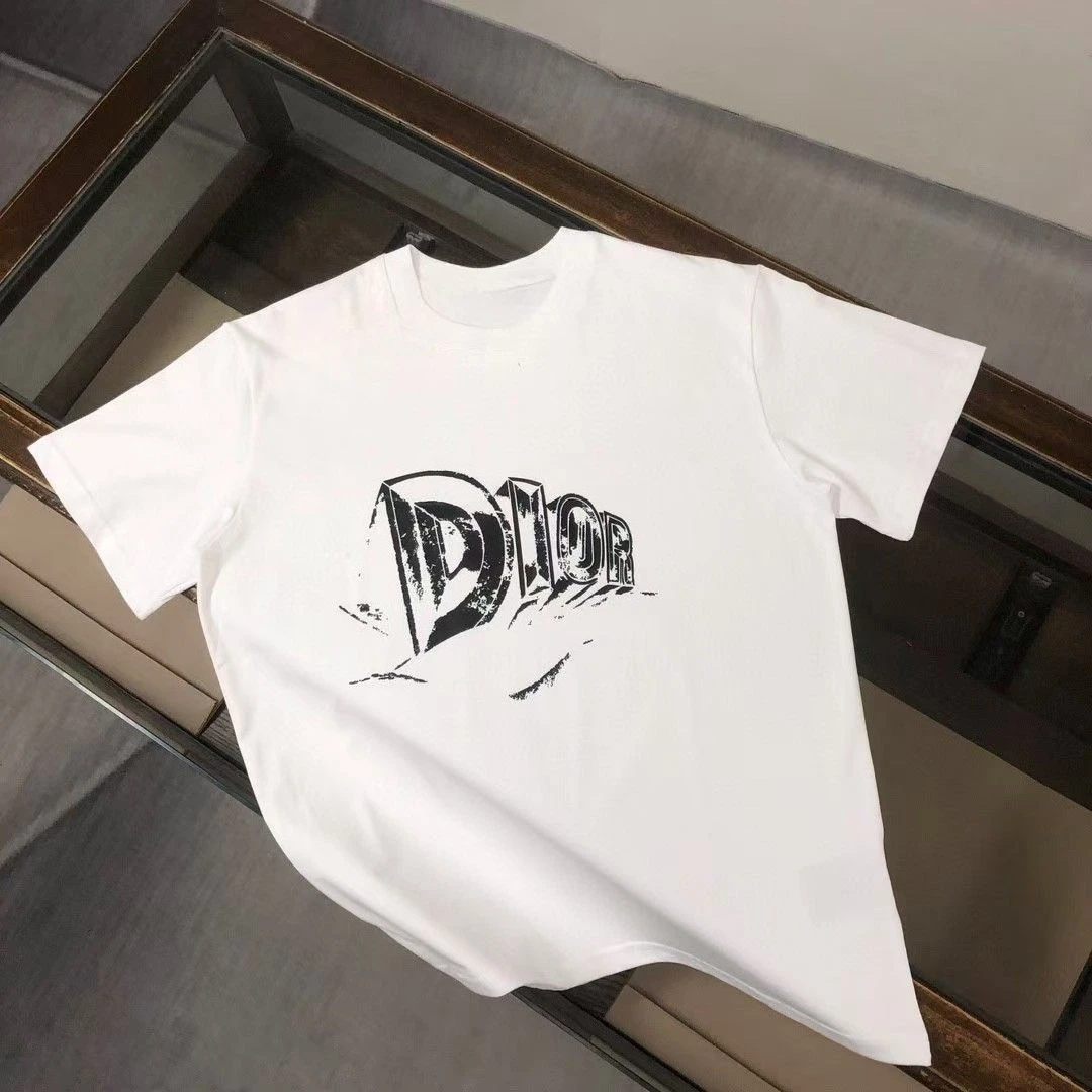 

Новая модная футболка с короткими рукавами и буквенным принтом для мужчин и женщин, свободный и повседневный универсальный топ с круглым вырезом, ниша