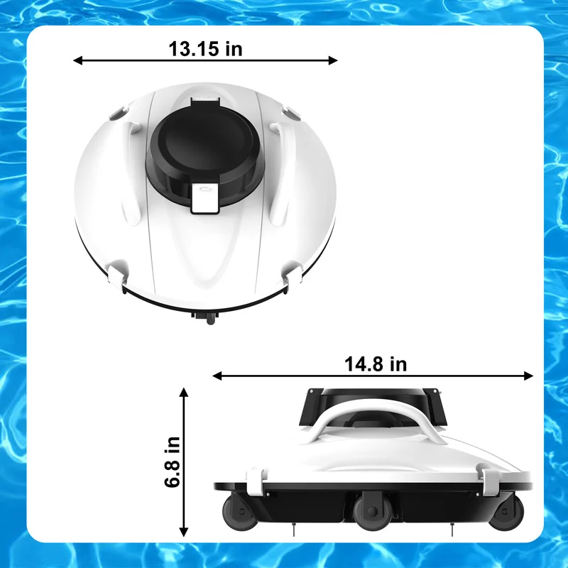 Wireless Pool Vacuum Robot - Low Battery Auto Dock