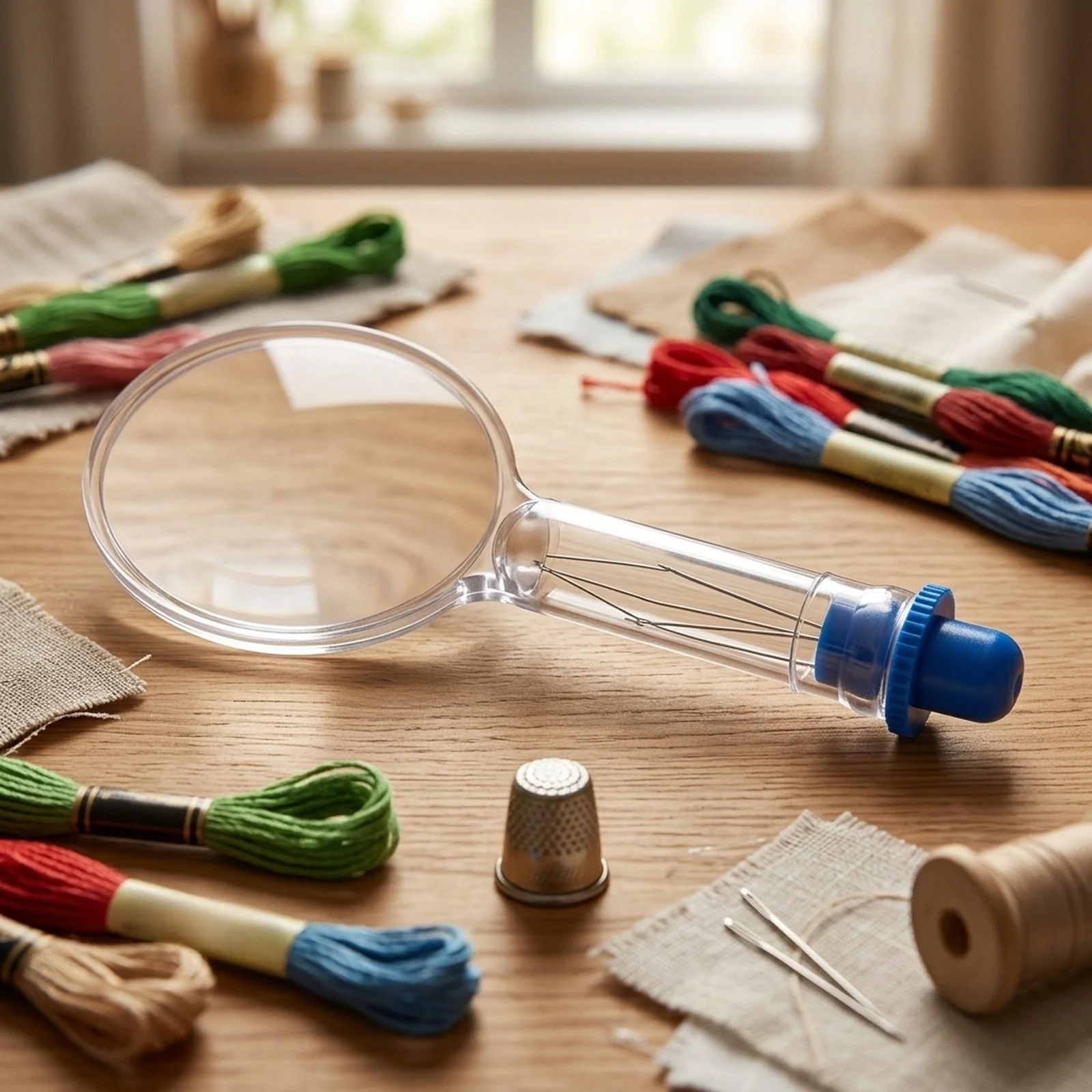 Convenient Elderly Thread A Needle Simple To Apply The Elderly As Shown Craft Lovers Easy To Operate Magnifier Diameter