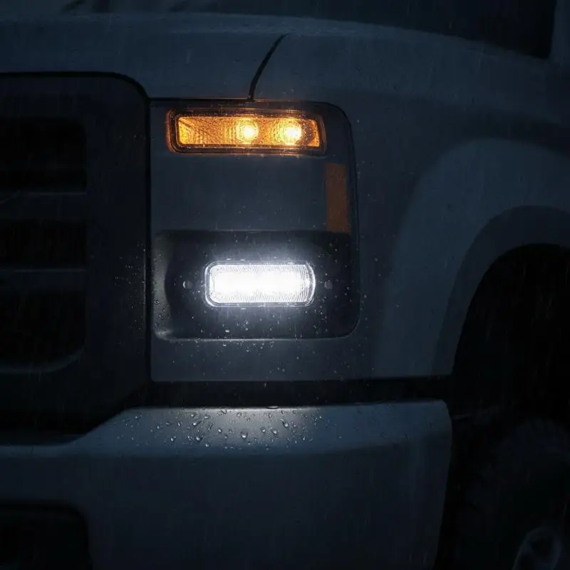Truck Side Lights 2 Pack High Visibility Waterproof Lamps for Trailer License Plate Trucks Night Safe Driving