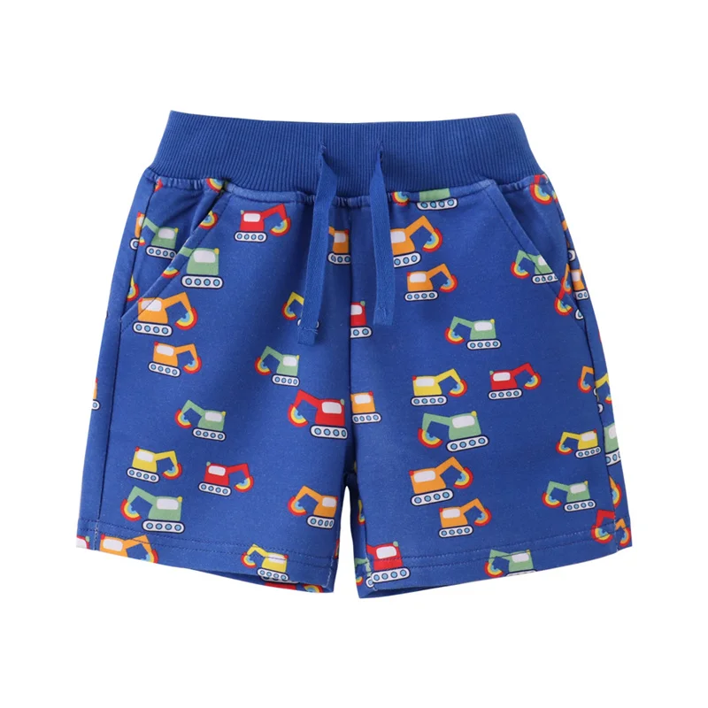 Jumping Meters 2-7T Summer  Boys Shorts Cars Print Drawstring Baby Girls Short Pants Animals  Children's Kids Trousers