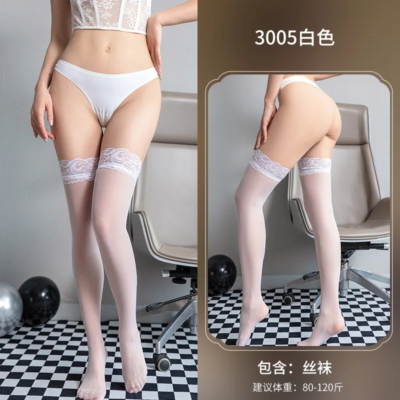 

Night Thoughts Night Seduction Sexy Lingerie Export Sexy Transparent Lace Thigh Stockings European and American Style Lace Long Stockings A3005