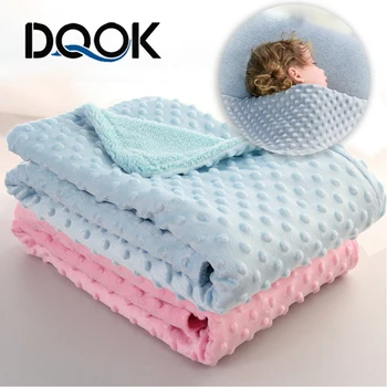 Baby blanket and swaddling newborn thermal soft fleece blanket winter solid bedding set cotton quilt baby bedding swaddle blanket