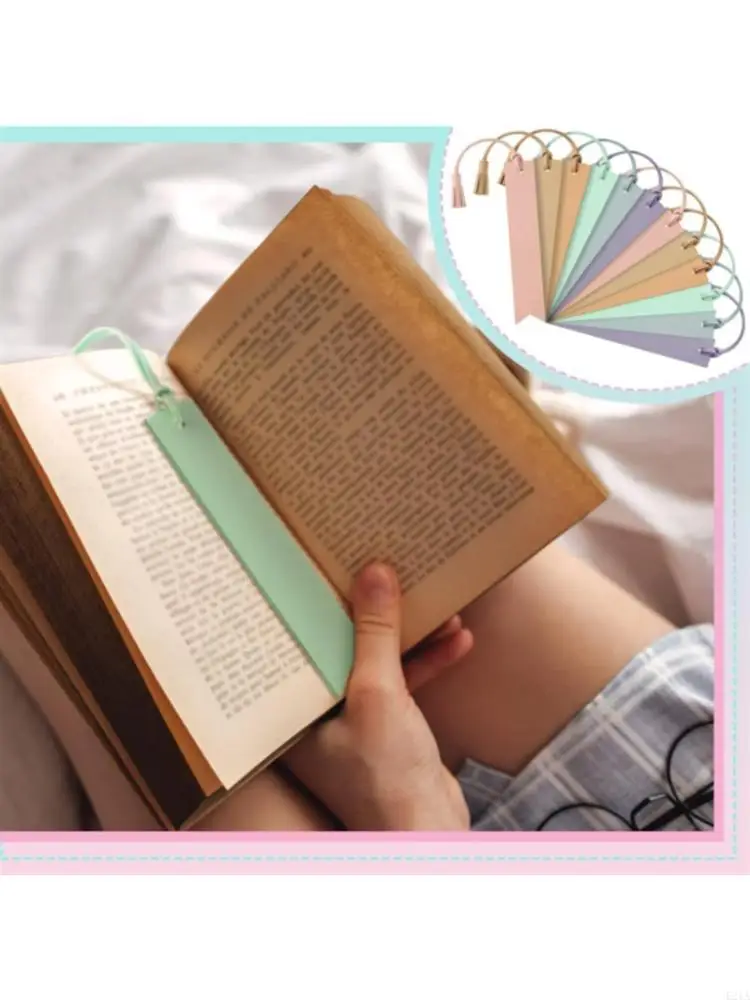 3Pcs Handmade Leather Bookmarks With Tassels Book Page Markers For Book Lover