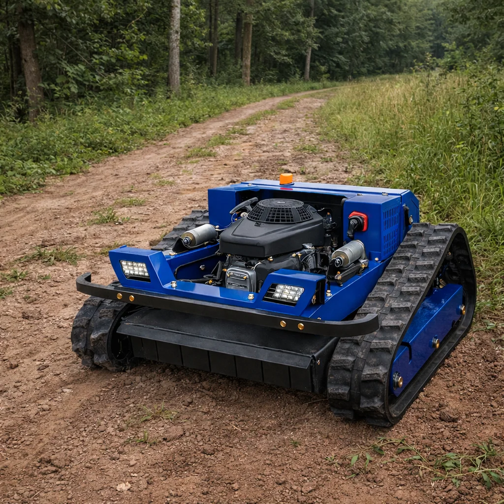 

Газонокосилка с нулевым поворотом и дистанционным управлением по индивидуальному заказу — 4-тактный гусеничный робот-косилка с фабрики и электрическим стартером