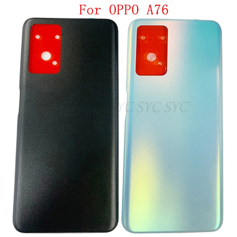 Battery Cover Rear Door Case Housing For OPPO A76 CPH2375 Back Cover with Logo Repair Parts