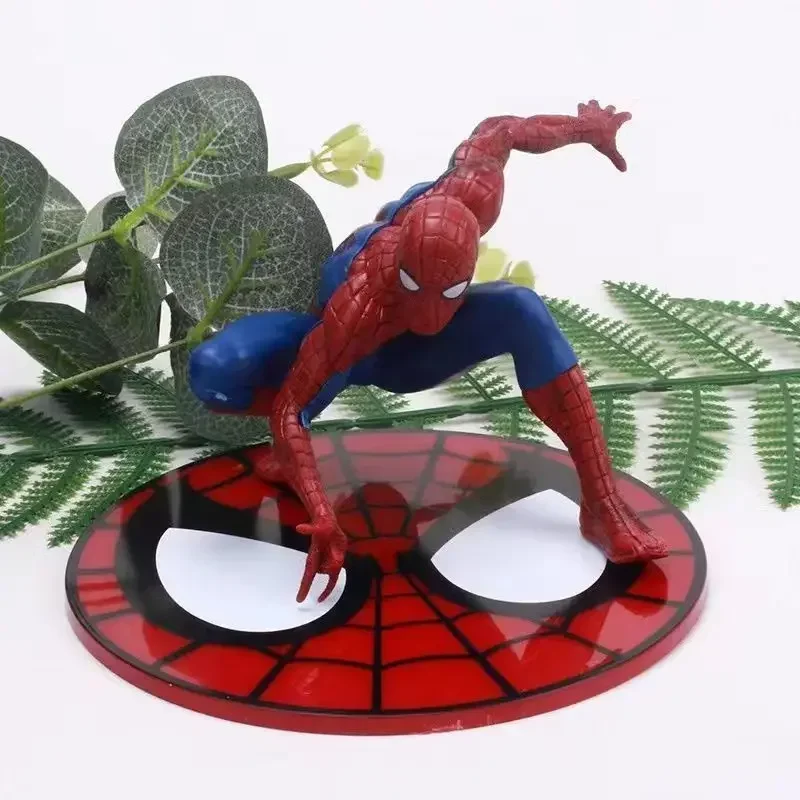 Marvel Spiderman creative cake ornaments Avengers car central control personalized desktop ornaments hand model peripherals Gift