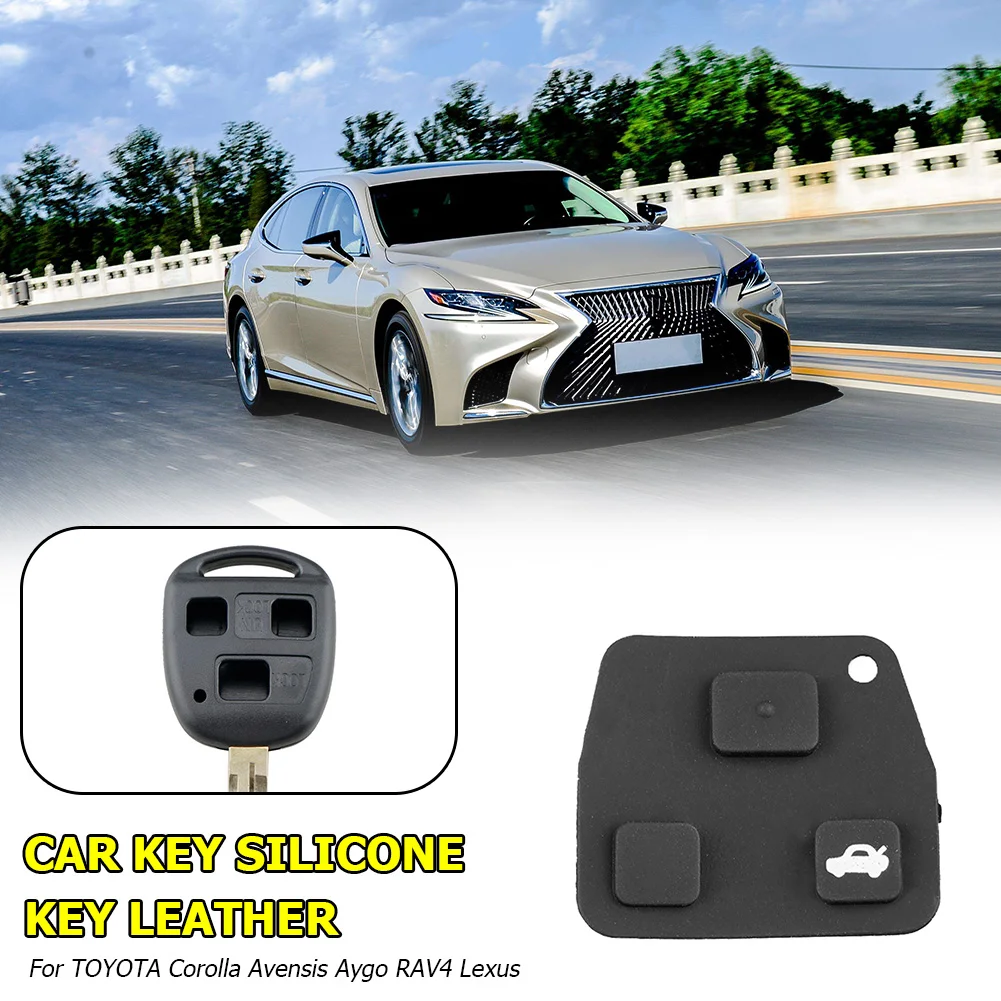 

Силиконовая накладка на кнопку, сменный чехол для ключа, защита от столкновений, накладка на кнопку ключа автомобиля, износостойкая для TOYOTA