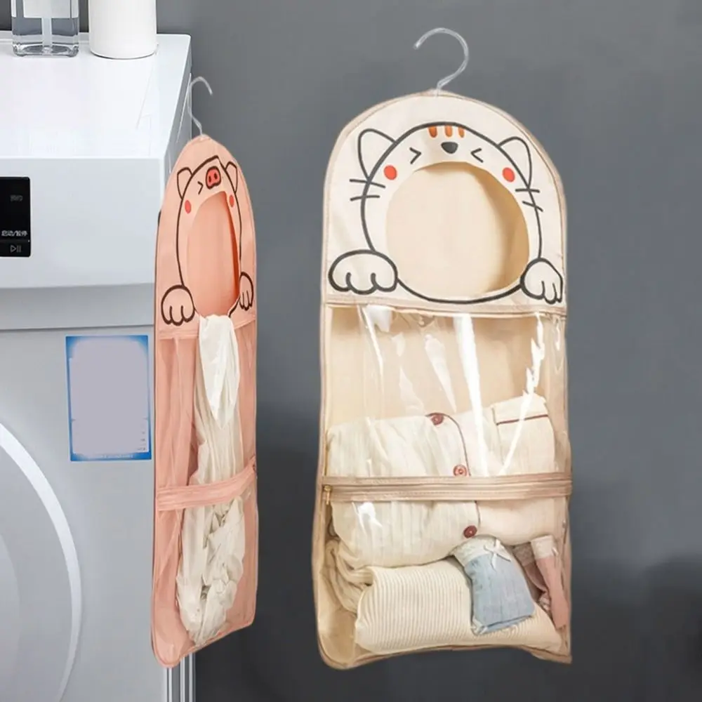 

Cute Wall Mounted Dirty Clothes Storage Bag Large Capacity Waterproof Laundry Bag with Hook Foldable Toy Storage Bags Dorm