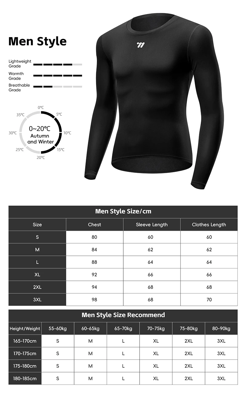 WEST BIKING Winter Radfahren Trikots Thermo Basis Schicht Fahrrad Unterwäsche Fleece Sport Bike Shirt MTB Kleidung Fahrrad Shirt – Detail 3