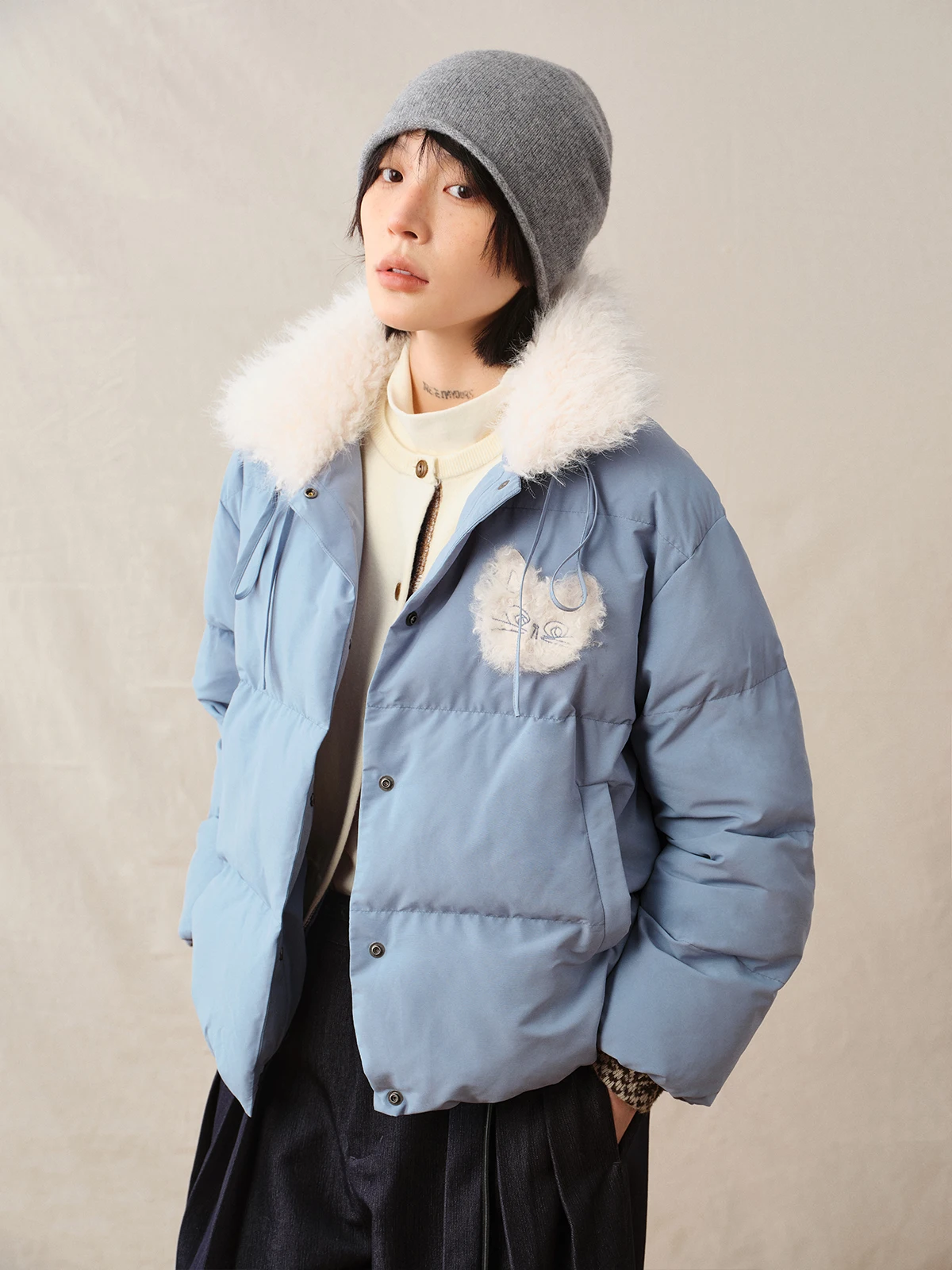 

Женское зимнее пальто Octopusme, теплое хлопковое пальто с воротником-стойкой, длинная застежка на одной пуговице, свободная посадка из полиэстера