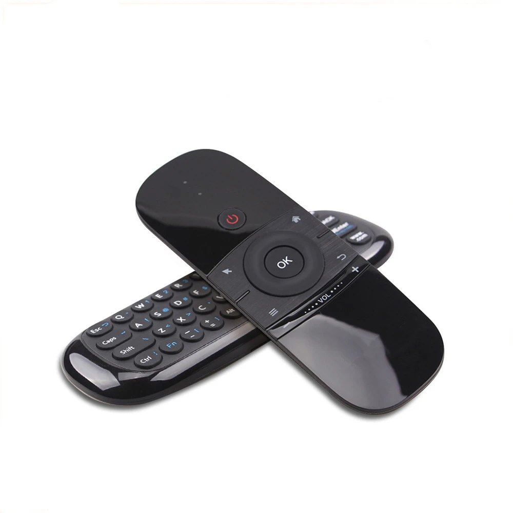 W1 Wireless Air Mouse Keyboard Controle Remoto, Aprendizagem IR, 6 Axis Giroscópio, Motion Sense para TV, Android, TV Box, PC, Projetor, 2.4G