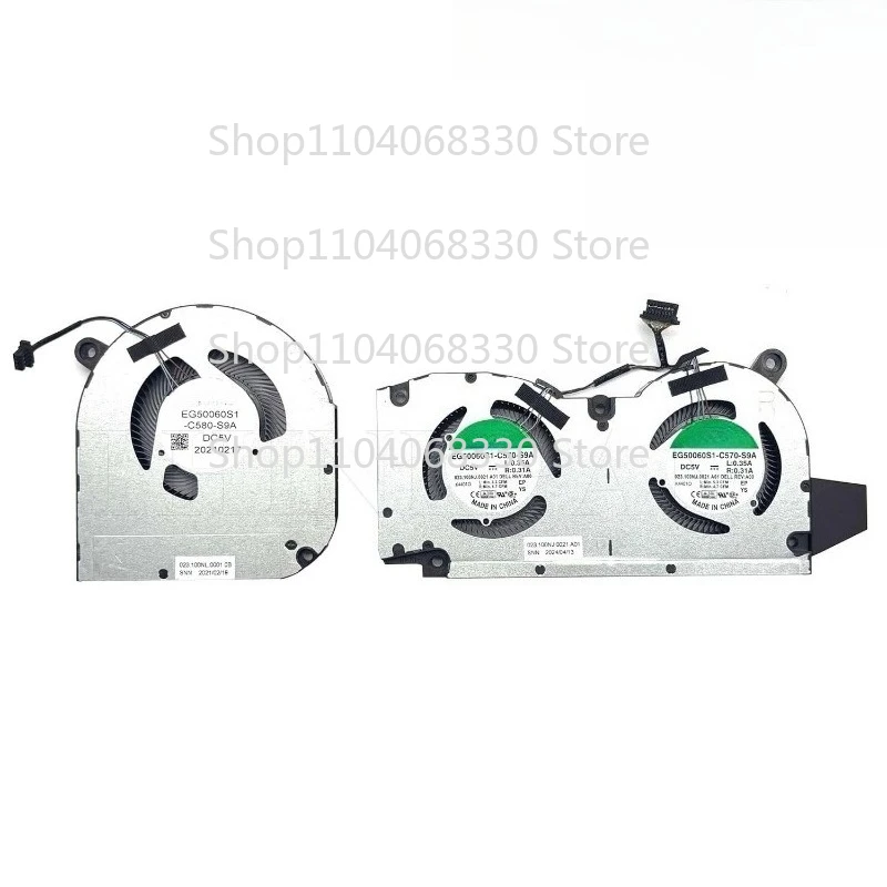 New CPU+GPU Fan for DELL inspiron 7610 0H1YC7 05CXK8 Only fits RTX 3060